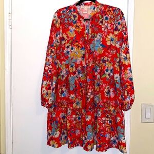 Flying Tomato red floral dress
